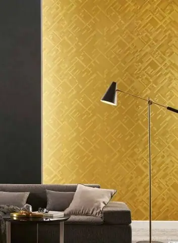 Các Mẫu Giấy Dán Tường Màu Vàng Hoa Văn Hiện Đại