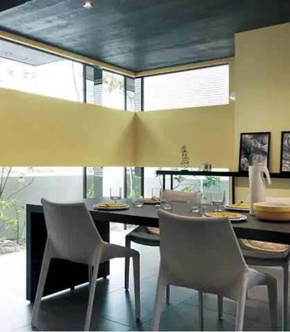 Giấy Dán Tường Màu Vàng Đơn Giản Hiện Đại.