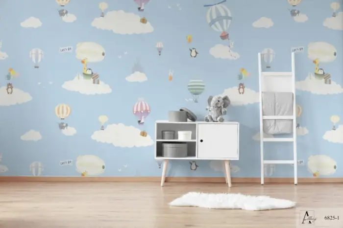 Decal Dán Tường Giấy Dán Tường Hàn Quốc Trẻ Em Bầu Trời Xanh Albany 6825-1