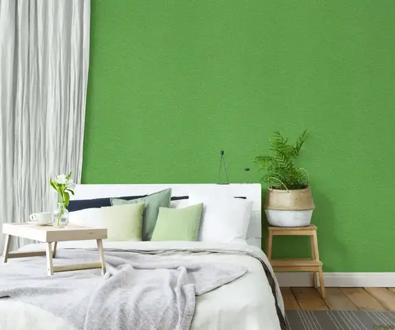 Giấy Dán Tường Cho Phòng Ngủ Màu Xanh Lá
