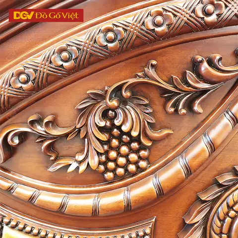 Giường Ngủ Gõ Đỏ Cổ Điển Chạm Nho Cao Cấp Đẹp Giá Rẻ