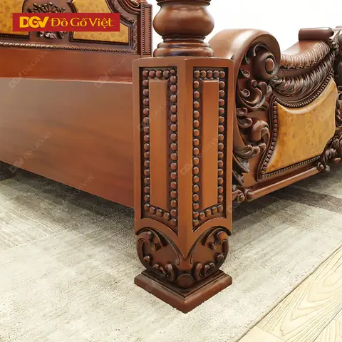 Giường Ngủ Gõ Đỏ Cổ Điển Chạm Nho Cao Cấp Đẹp Giá Rẻ