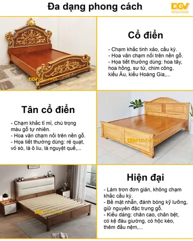 Giường Ngủ Gỗ Tự Nhiên