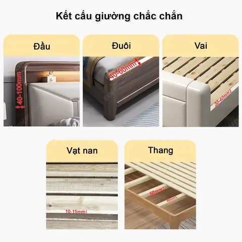 Giường Ngủ Gỗ Tự Nhiên