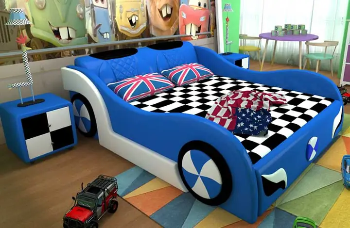 Giường Da Ô Tô Tre Em Có Lan Can