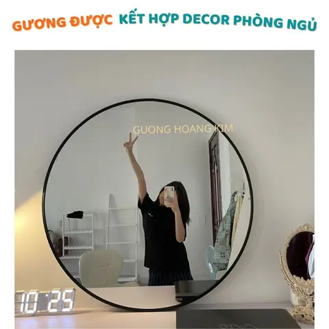 Gương Tròn Trang Điểm Treo Tường