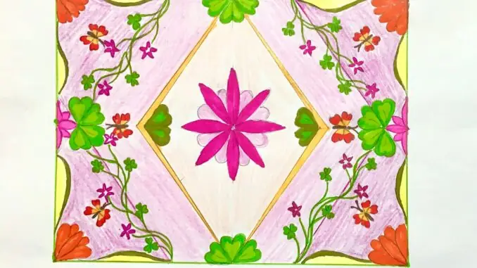 Tô Màu Trang Trí Hình Chữ Nhật Tô Màu Trang Trí Hình Chữ Nhật