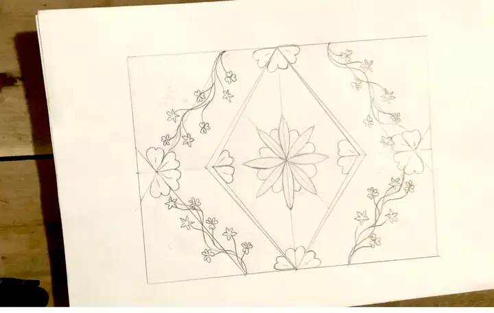 Bước 4: Trang Trí Hoạ Tiết Dây Leo Dựa Trên Cạnh Hình Lục Giác Bước 4: Trang Trí Hoạ Tiết Dây Leo Dựa Trên Cạnh Hình Lục Giác