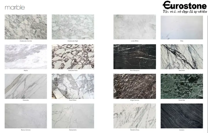 Các Mẫu Đá Marble Tự Nhiên