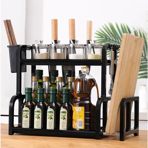 Kệ Đựng Gia Vị Nhà Bếp 2 Tầng Chữ H
