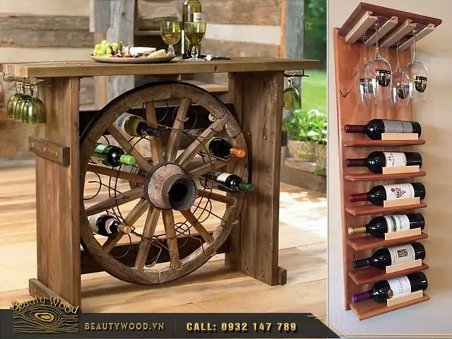 50 Mẫu Kệ Rượu Gỗ Treo Tường Đẹp Giá Rẻ
