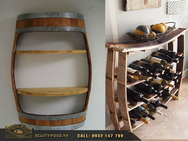 50 Mẫu Kệ Rượu Gỗ Treo Tường Đẹp Giá Rẻ