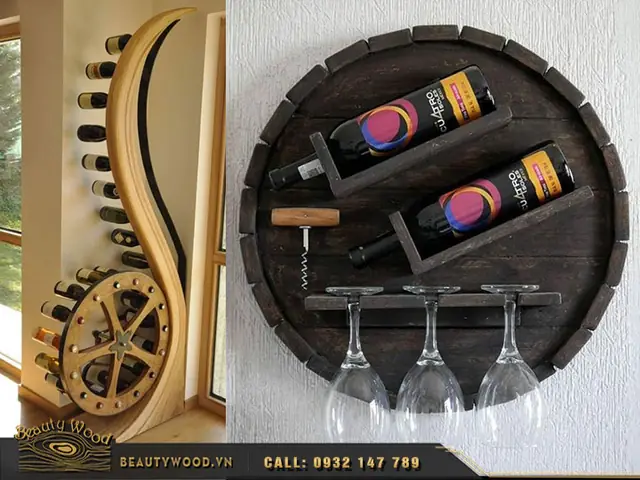50 Mẫu Kệ Rượu Gỗ Treo Tường Đẹp Giá Rẻ