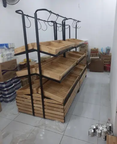 Kệ Gỗ Bày Hoa Quả Kệ Gỗ Bày Hoa Quả