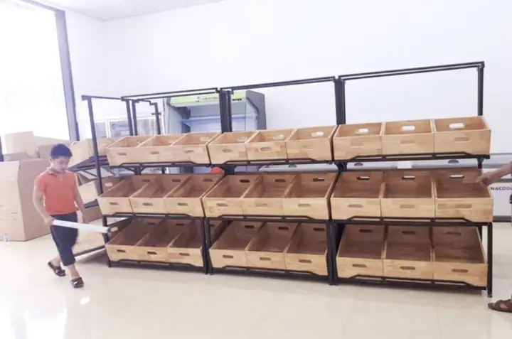 Kệ Gỗ Bày Hoa Quả Kệ Gỗ Bày Hoa Quả