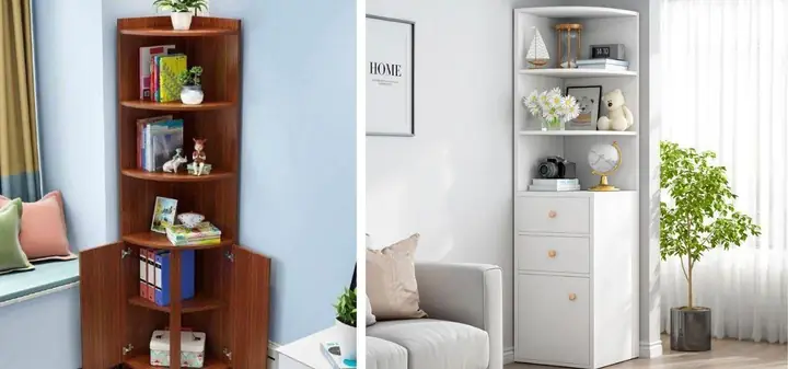 Kệ Gỗ Đứng Trang Trí Phòng Khách