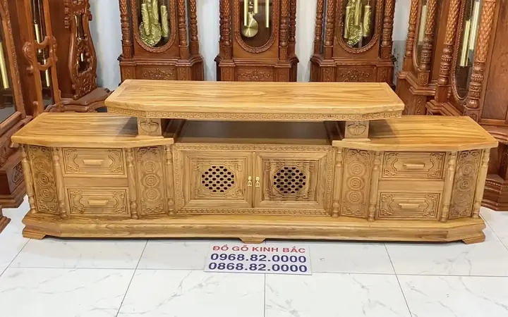 Kệ Tivi Gỗ Gõ Đỏ Kệ Tivi Gỗ Gõ Đỏ