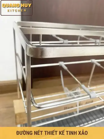 Giá Gia Vị Inox 304 Có Thiết Kế Nan Dẹt Độ Tinh Tế Cao