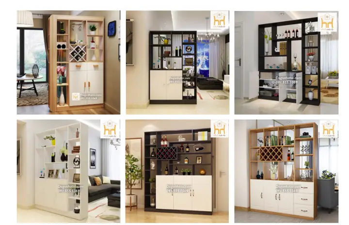 Kệ Rượu Trang Trí Phòng Khách