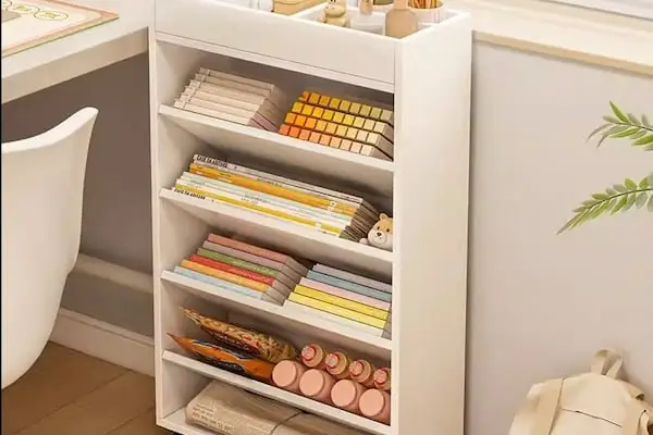 Kệ Sách Đứng Ngăn Chéo Trắng Thông Minh - Gp03