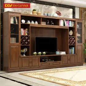 Kệ Tivi Xoan Đào Kết Hợp Kệ Và Tủ Trưng Bày Hiện Đại Giá...