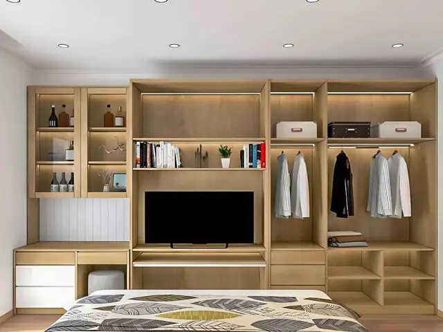 Lợi Ích Khi Sử Dụng Tủ Quần Áo Kết Hợp Kệ Tivi Trong Phòng Ngủ