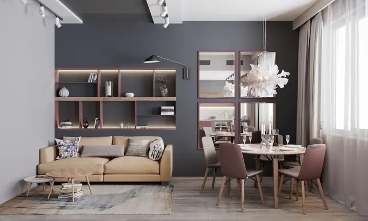 Mẫu 7: Kệ Trang Trí Với Kiểu Dáng Hình Vuông