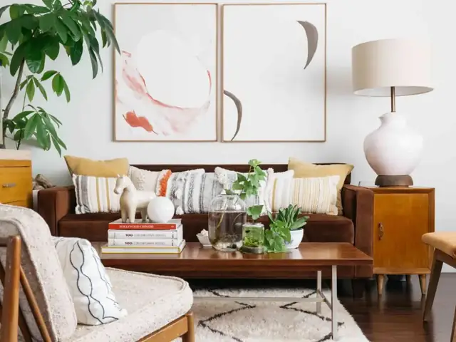 Trang Trí Phòng Khách Nhỏ 15m2 Kết Hợp Với Cây Xanh