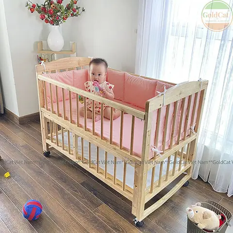 Nôi Em Bé Bằng Gỗ Goldcat