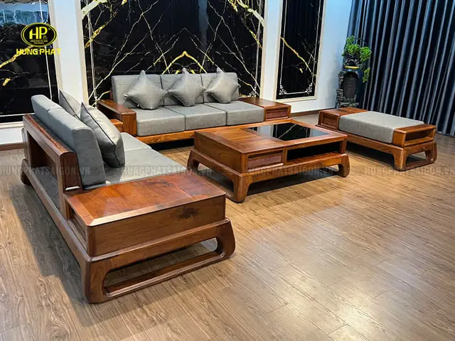Sofa Gỗ Óc Chó Nhập Khẩu Ho-03-a Sofa Gỗ Óc Chó Nhập Khẩu Ho-03-a