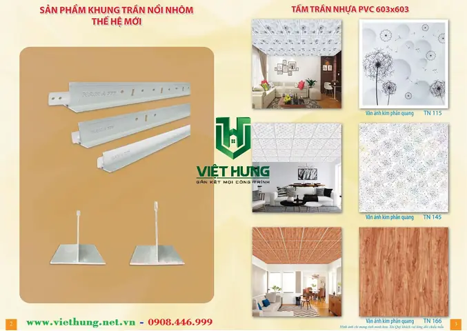Bảng Màu Tấm Trần Nhựa Hoa Văn 3d 600x600