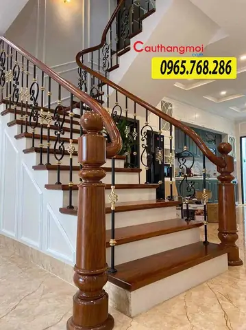 Top 50 Mẫu Lan Can Cầu Thang Gỗ Đẹp, Giá Rẻ Nhất 2023