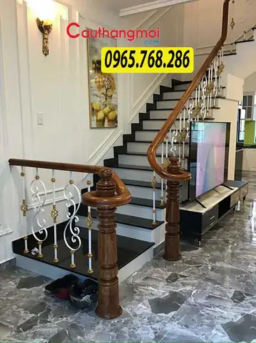Top 50 Mẫu Lan Can Cầu Thang Gỗ Đẹp, Giá Rẻ Nhất 2023