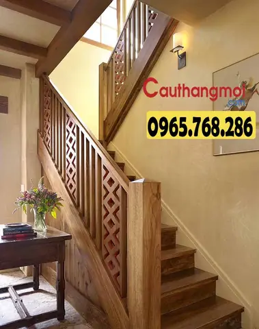 Top 50 Mẫu Lan Can Cầu Thang Gỗ Đẹp, Giá Rẻ Nhất 2023