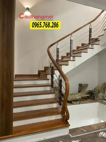 Top 50 Mẫu Lan Can Cầu Thang Gỗ Đẹp, Giá Rẻ Nhất 2023