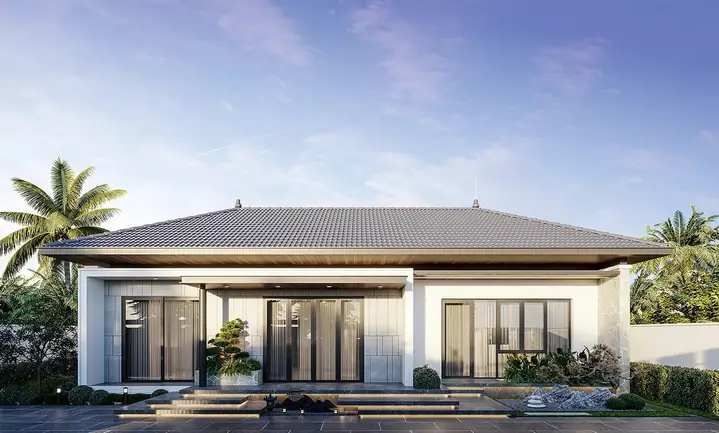 Mặt Tiền Nhà Cấp 4 Kiểu Nhật Gần Gũi Thiên Nhiên