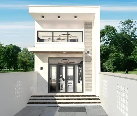 Mẫu Mặt Tiền Nhà Gác Lửng Đơn Giản 5x10m