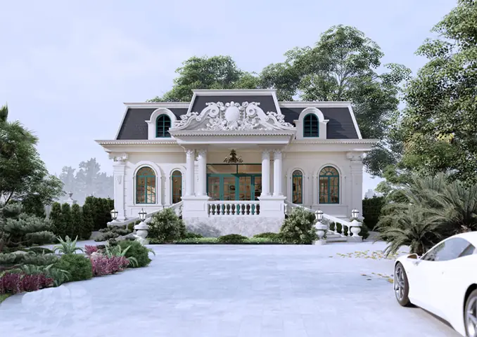 Nhà Mặt Tiền 5m Kiến Trúc Pháp Sang Trọng