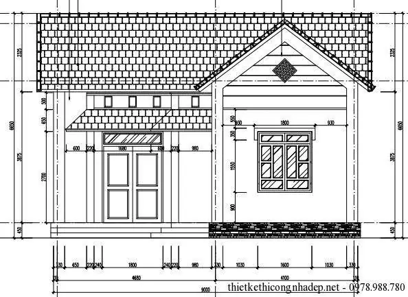 Hình Ảnh Cho Mẫu 9x13m Bản Vẽ Nhà Cấp 4 Sân Vườn: Hình Ảnh Cho Mẫu 9x13m Bản Vẽ Nhà Cấp 4 Sân Vườn: