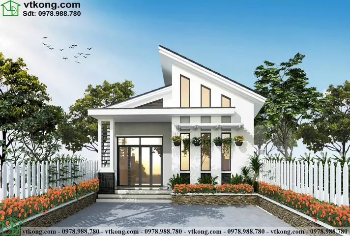 Hình Ảnh Cho Mẫu 9x13m Bản Vẽ Nhà Cấp 4 Sân Vườn: Hình Ảnh Cho Mẫu 9x13m Bản Vẽ Nhà Cấp 4 Sân Vườn: