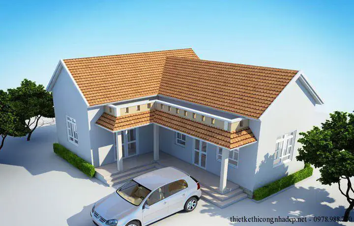 Hình Ảnh Cho Mẫu 9x13m Bản Vẽ Nhà Cấp 4 Sân Vườn: Hình Ảnh Cho Mẫu 9x13m Bản Vẽ Nhà Cấp 4 Sân Vườn: