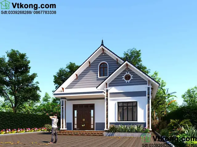 Hình Ảnh Cho Mẫu 9x13m Bản Vẽ Nhà Cấp 4 Sân Vườn: Hình Ảnh Cho Mẫu 9x13m Bản Vẽ Nhà Cấp 4 Sân Vườn: