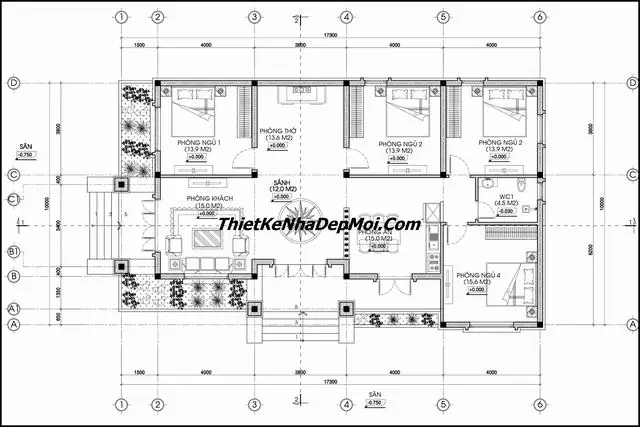 Hình Ảnh Cho Mẫu 9x13m Bản Vẽ Nhà Cấp 4 Sân Vườn: Hình Ảnh Cho Mẫu 9x13m Bản Vẽ Nhà Cấp 4 Sân Vườn: