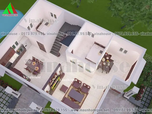 Hình Ảnh Cho Mẫu 9x13m Bản Vẽ Nhà Cấp 4 Sân Vườn: Hình Ảnh Cho Mẫu 9x13m Bản Vẽ Nhà Cấp 4 Sân Vườn: