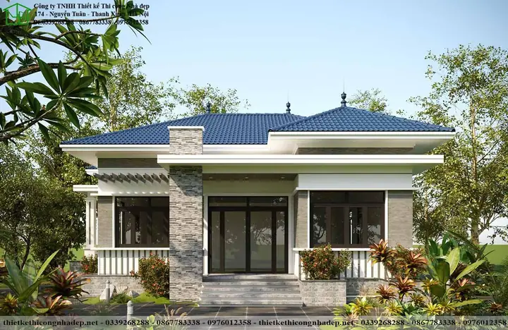 Hình Ảnh Cho Mẫu 9x13m Bản Vẽ Nhà Cấp 4 Sân Vườn: Hình Ảnh Cho Mẫu 9x13m Bản Vẽ Nhà Cấp 4 Sân Vườn: