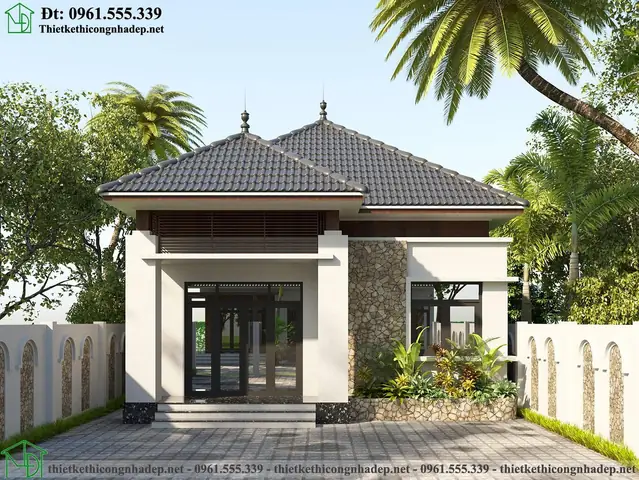 Hình Ảnh Cho Mẫu 9x13m Bản Vẽ Nhà Cấp 4 Sân Vườn: Hình Ảnh Cho Mẫu 9x13m Bản Vẽ Nhà Cấp 4 Sân Vườn: