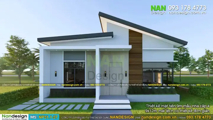 Hình Ảnh Cho Mẫu 9x13m Bản Vẽ Nhà Cấp 4 Sân Vườn: Hình Ảnh Cho Mẫu 9x13m Bản Vẽ Nhà Cấp 4 Sân Vườn: