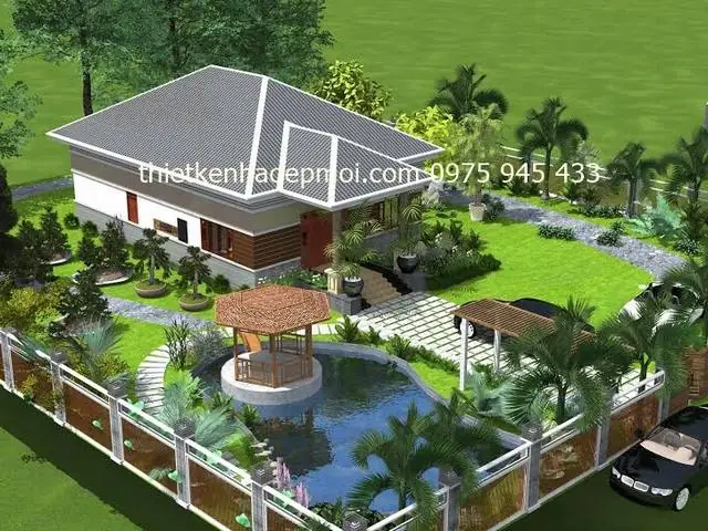 Hình Ảnh Cho Mẫu 9x13m Bản Vẽ Nhà Cấp 4 Sân Vườn: Hình Ảnh Cho Mẫu 9x13m Bản Vẽ Nhà Cấp 4 Sân Vườn: