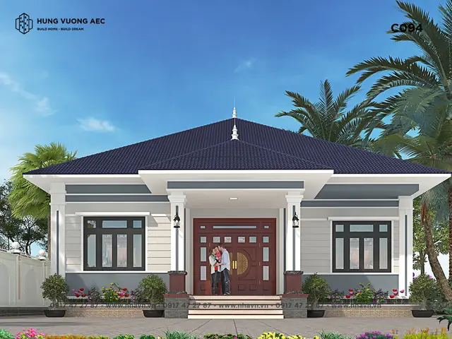 Hình Ảnh Cho Mẫu 9x13m Bản Vẽ Nhà Cấp 4 Sân Vườn: Hình Ảnh Cho Mẫu 9x13m Bản Vẽ Nhà Cấp 4 Sân Vườn: