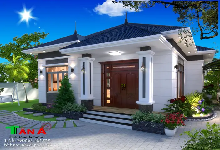 Hình Ảnh Cho Mẫu 9x13m Bản Vẽ Nhà Cấp 4 Sân Vườn: Hình Ảnh Cho Mẫu 9x13m Bản Vẽ Nhà Cấp 4 Sân Vườn: